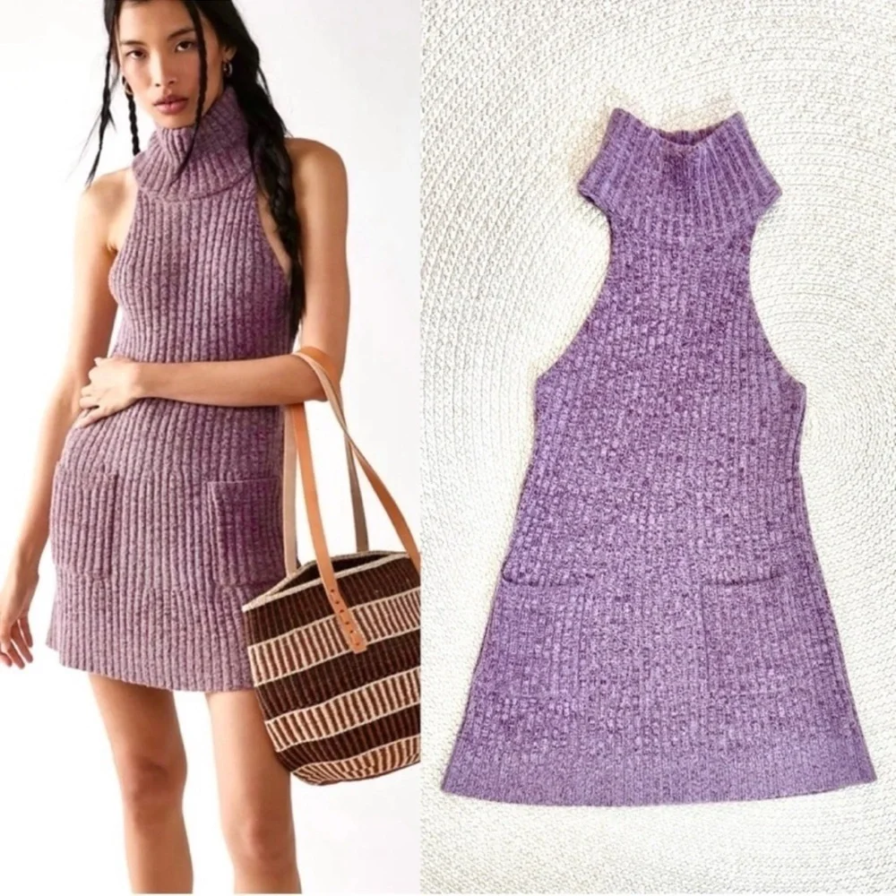Free People Claude Lavender Knit Dress